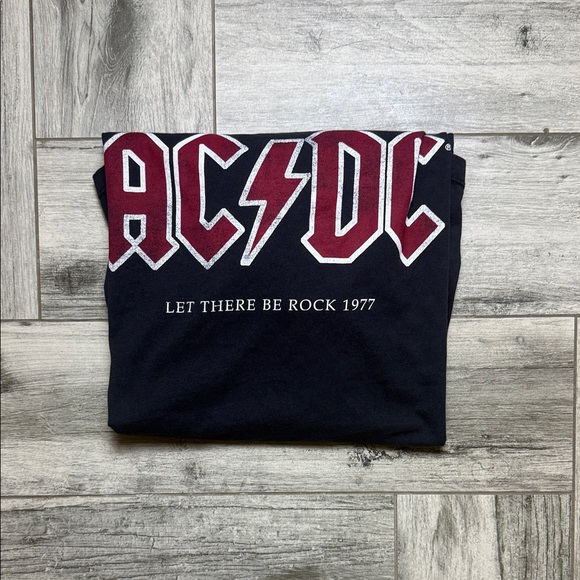 H&M Black AC/DC Tee Size L - Picture 1 of 10
